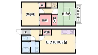 フレンドめが【D号室】の間取り