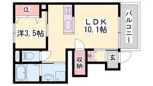 フィールドヴィレッジⅢ【1階】の間取り