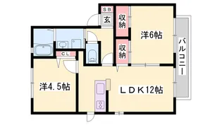 ハイツ熊見Ⅱ A【A205号室】の間取り