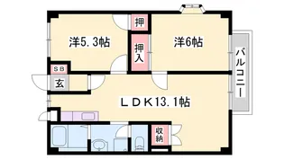 白池東ハイツ【1階】の間取り