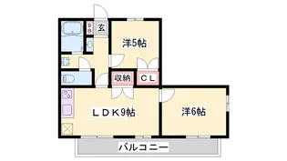 プライムハイツ寺家【3階】の間取り