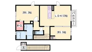 アバンツァート長砂 B棟【2階】の間取り