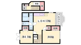 ヴァンヴェールA【2階】の間取り