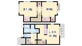 シュラインイースト【1階】の間取り