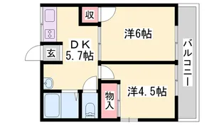 尾上ハイム【2階】の間取り
