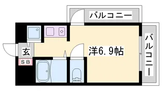 クリーンピア南大路時計台【806号室】の間取り