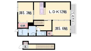 シャーメゾンYOU【B202号室】の間取り