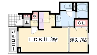 ブルースカイ【1階】の間取り