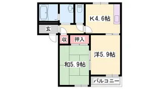 グリーンルミナス【D201号室】の間取り