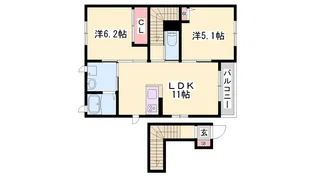 ベルクール加東 A棟【2階】の間取り