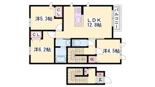 3LDKの間取り画像