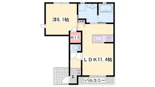 メゾンしばざくら【0101号室】の間取り