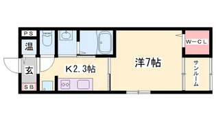 1Kの間取り画像