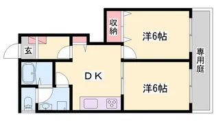 ハイツ新田【1階】の間取り