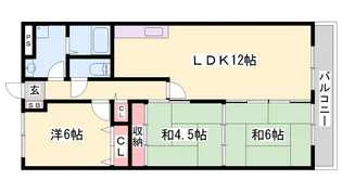 エスペレールⅡ【1階】の間取り