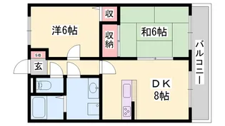 メゾン城南【3階】の間取り