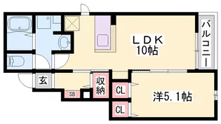 エスペランサ中仁野Ⅱ【1階】の間取り