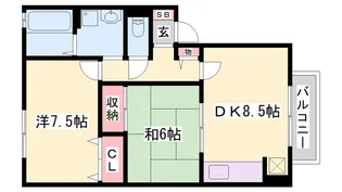 ラフィーネ98 B【2階】の間取り
