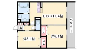 ベルフォーレⅡ【2階】の間取り