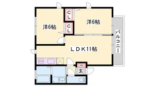 ガーデンハイツA・B棟【A202号室】の間取り