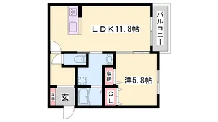 カーサ リープ【205号室】の間取り
