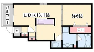 ブロード マインデッドA【1階】の間取り