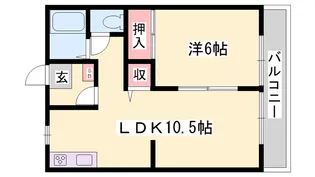 ルミエール東今宿B【1階】の間取り