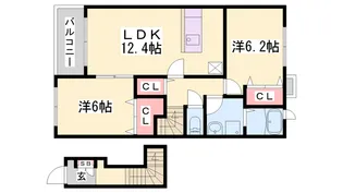 メゾン ド ウールA【2階】の間取り
