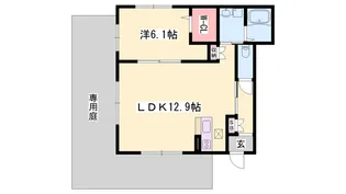 Well Court【102号室】の間取り