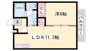 ドリームカム21A【2階】の間取り