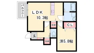 シエナフローラⅡ番館【1階】の間取り