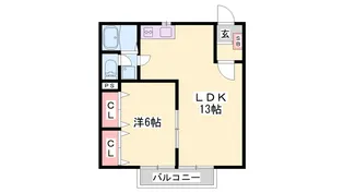 ドミールB【2階】の間取り