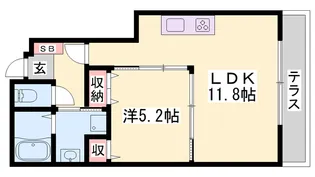 OA FLAT垣内南町【1階】の間取り