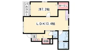 サニーサイド【1階】の間取り