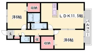 アクシス大島【1階】の間取り