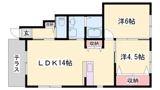 エストコート【1階】の間取り