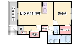 グランデール興浜Ⅱ【1階】の間取り
