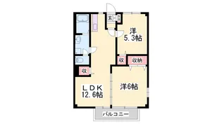 ハイム佐々木【1階】の間取り