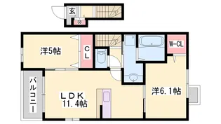 シトロン Ⅰ【2階】の間取り