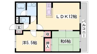 ヒシヤハイツ【1階】の間取り
