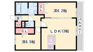 ラ・ファビュラス【1階】の間取り