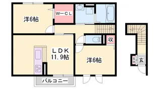 ヴィラ・フォレスティア【2階】の間取り