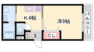 k・プラウド【101号室】の間取り