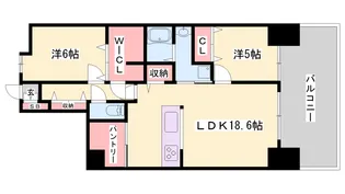アルファスマート英賀保駅【1002号室】の間取り