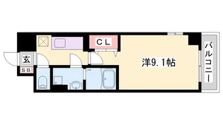 ジラソーレ花影【8階】の間取り