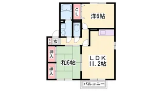 カーサフィオーレA棟【1階】の間取り