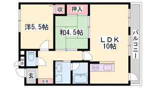 ヌーベ・ゆらの【3階】の間取り