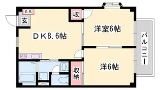 グランディヴィラ【2階】の間取り