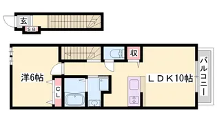 ハウスUOE Ⅰ【2階】の間取り