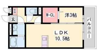 1LDKの間取り画像